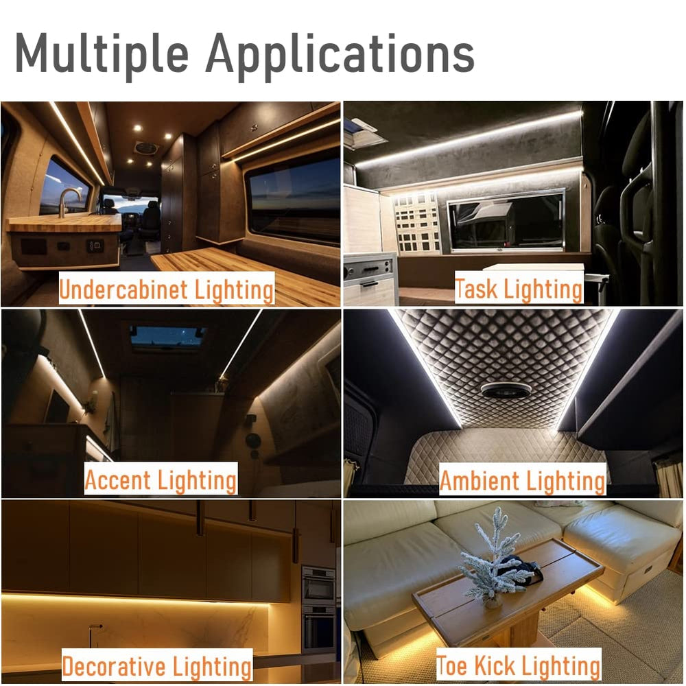 Obeaming neutral 4000K lighting in a camper cabin creating natural ambiance