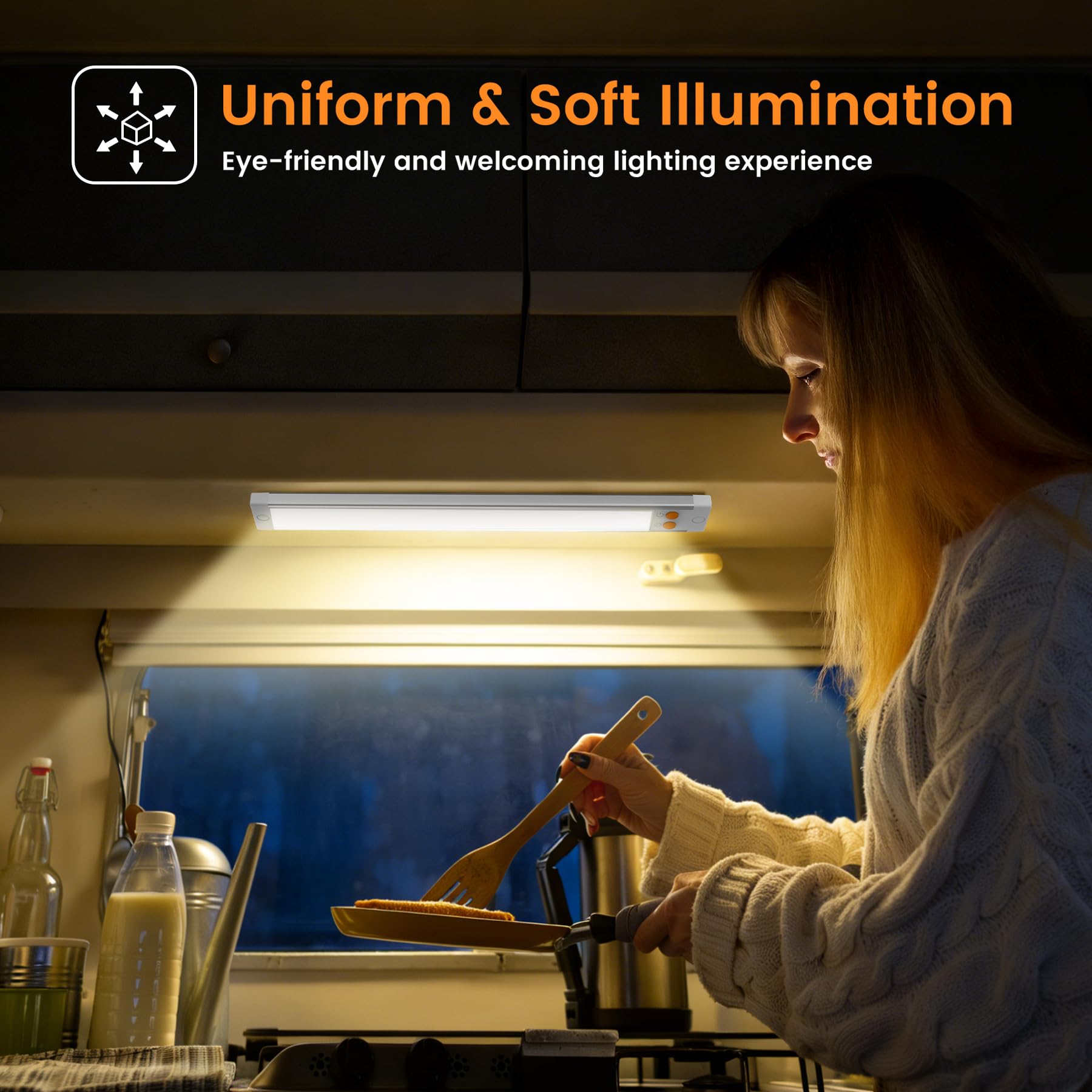 Obeaming warm neutral cool side-by-side showing versatile lighting options for tasks