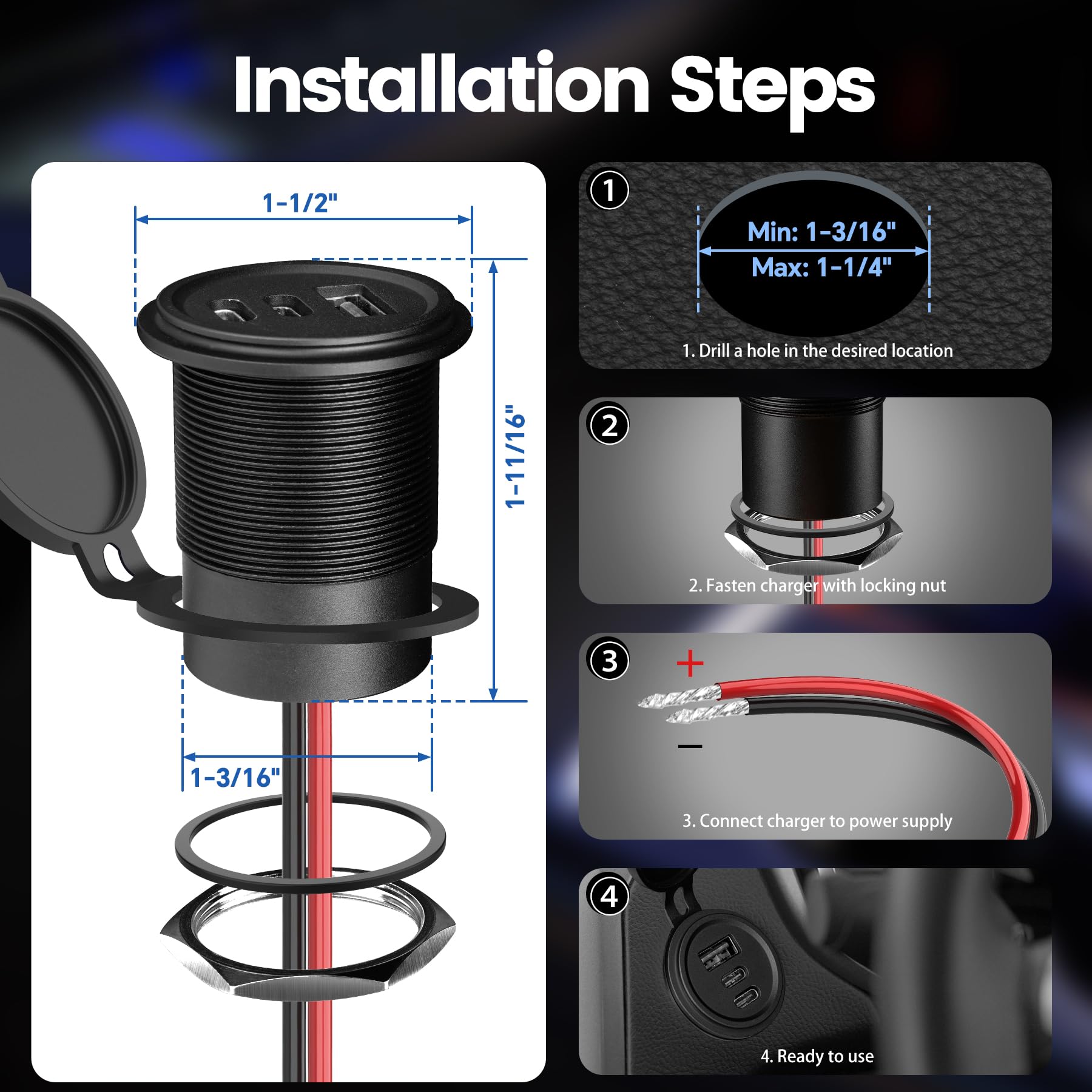 Obeaming wiring and backside connections illustrating easy pre-wired installation