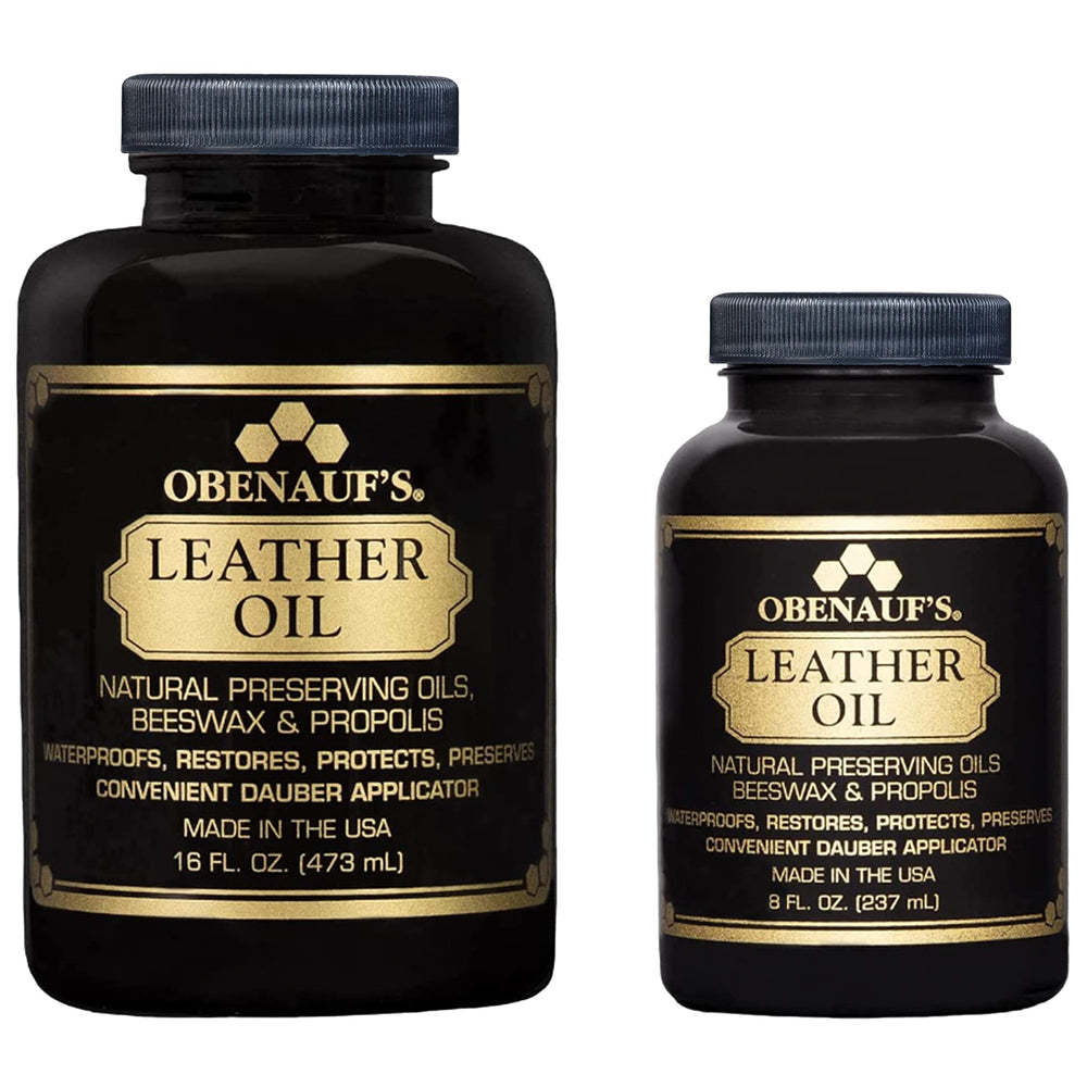 Obenauf's oil applied to saddle in workshop improving leather resilience