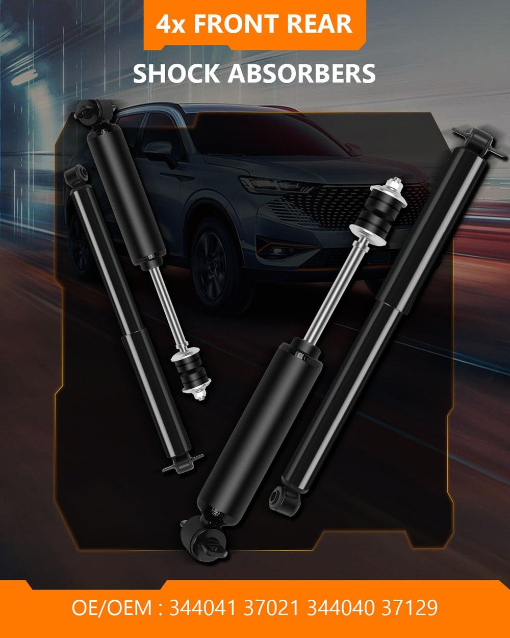 OCPTY front shock close-up showing welded seal to reduce oil leakage and noise