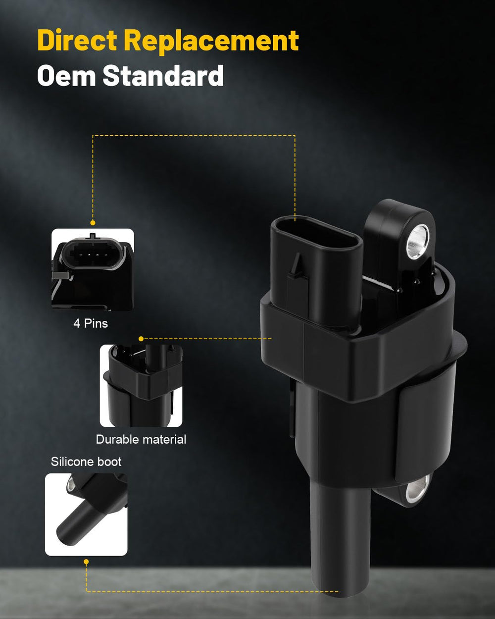OCPTY UF742 connector close-up showing pins and seal for secure electrical connection