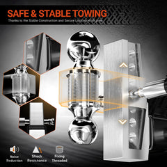 octora ball mount with 2-inch ball installed demonstrating versatility