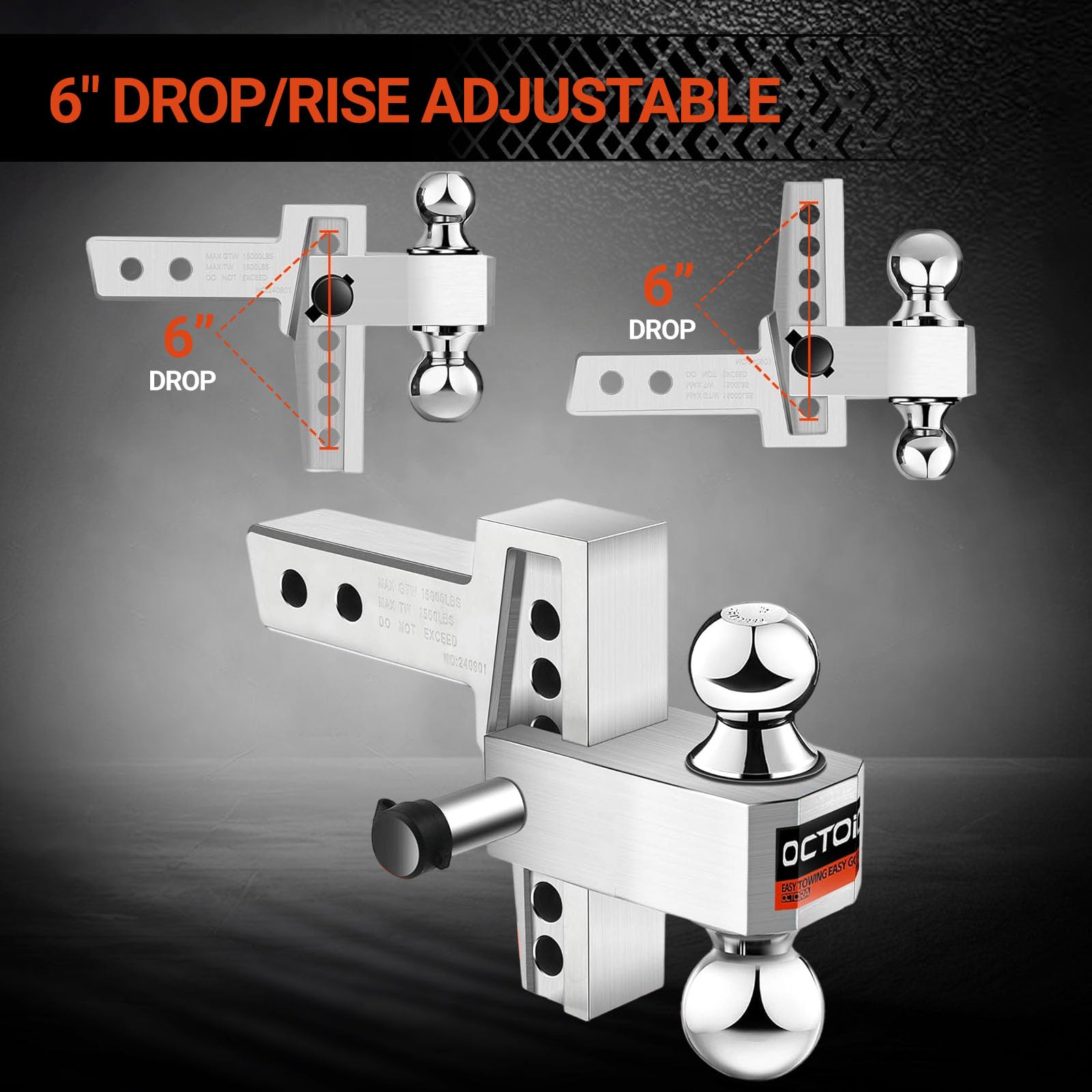 octora profile showing 6-inch drop and rise for accurate leveling