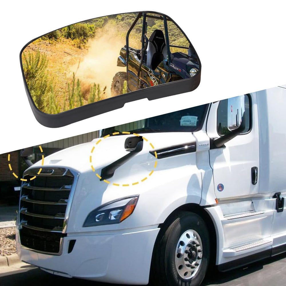 oddiyer left hood mirror glass front view showing clear reflective surface and improved visibility