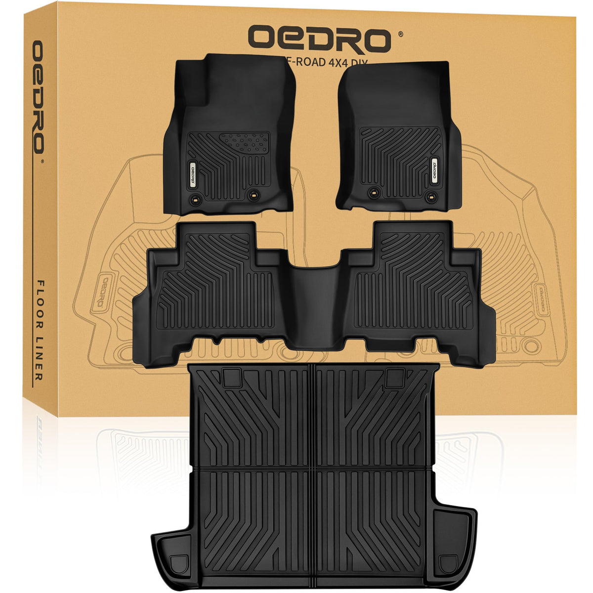 OEDRO front mats installed in Toyota 4Runner showing full protection benefit