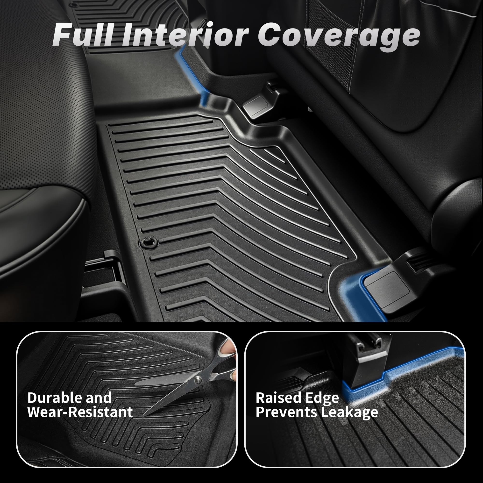 OEDRO high outer lip detail on mat stops spills and traps debris