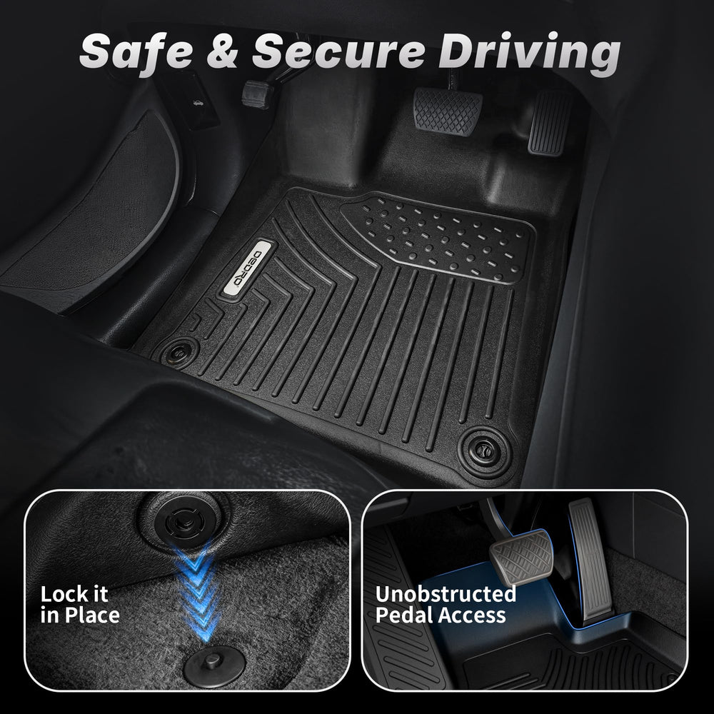 OEDRO rear floor liner in Honda CRV keeps backseat area clean and durable