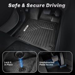 OEDRO rear floor liner in Honda CRV keeps backseat area clean and durable