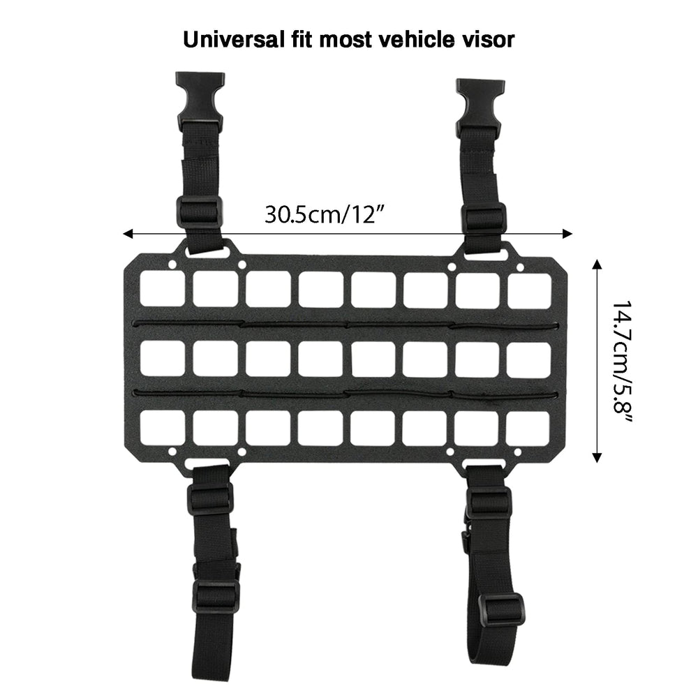 OEMASSIVE visor with mounted pouches displaying quick-grab EDC accessibility