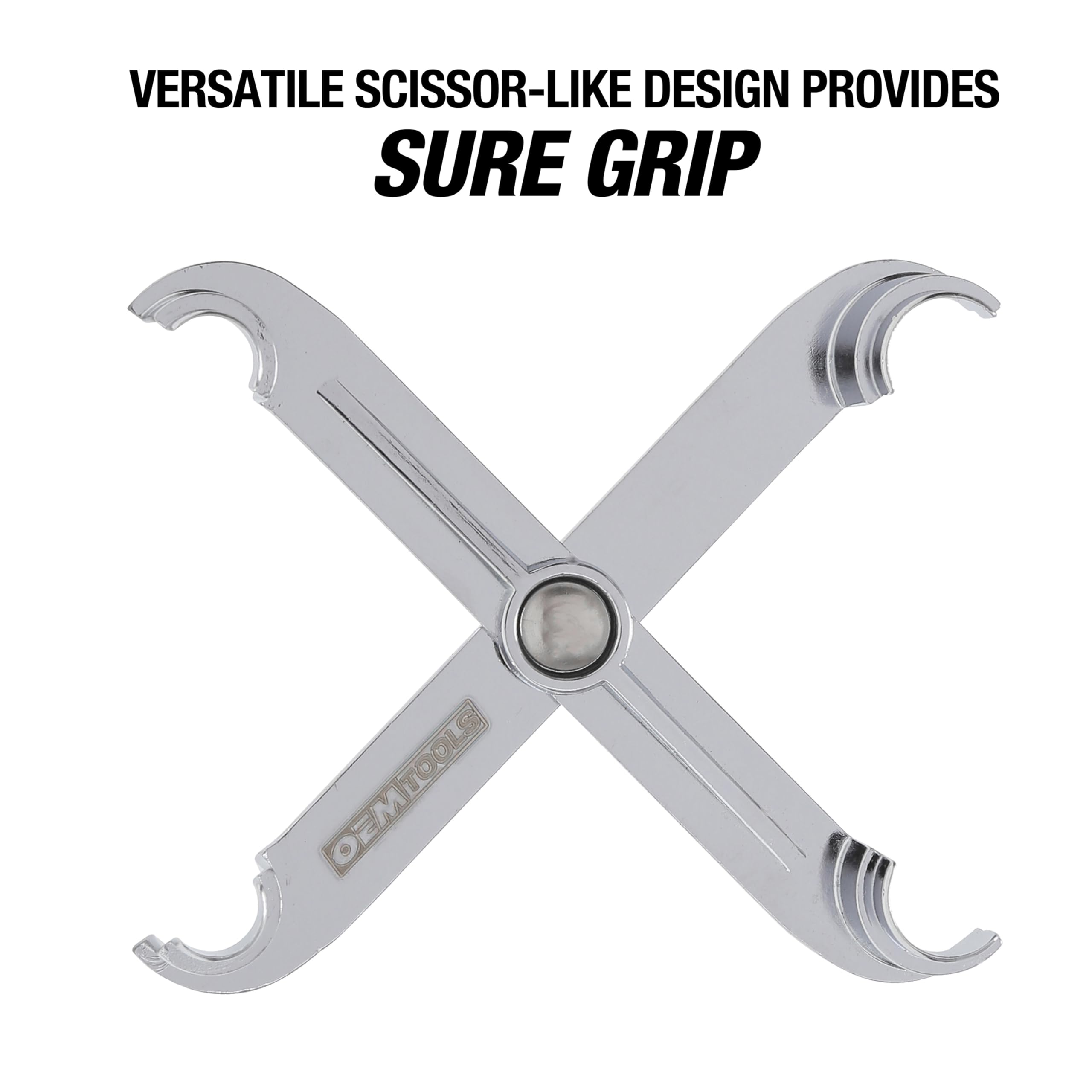 OEMTOOLS 24688 beside a ruler showing 4.5 inch length for access in tight spaces