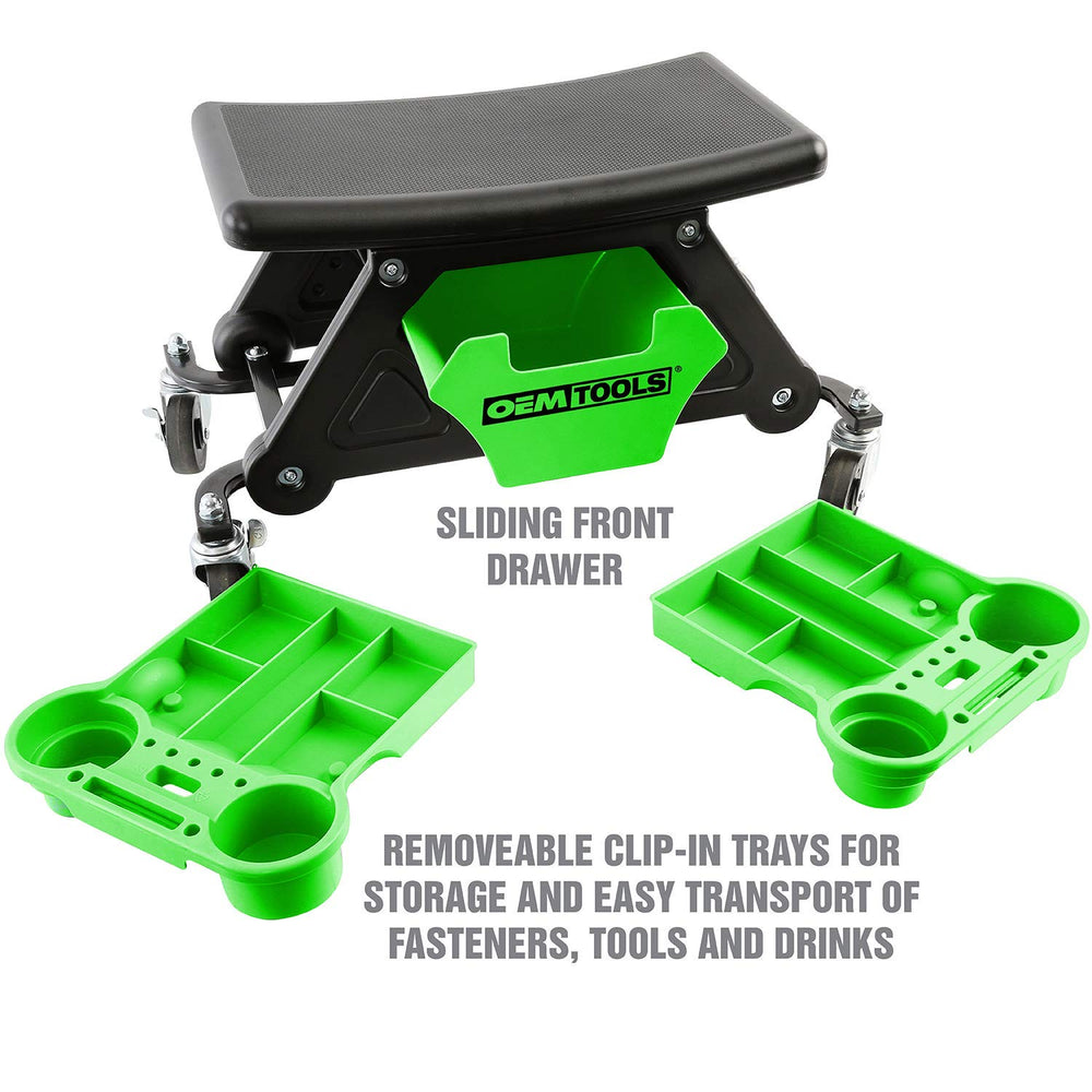 OEMTOOLS closeup of molded seat cushion for comfortable long tasks