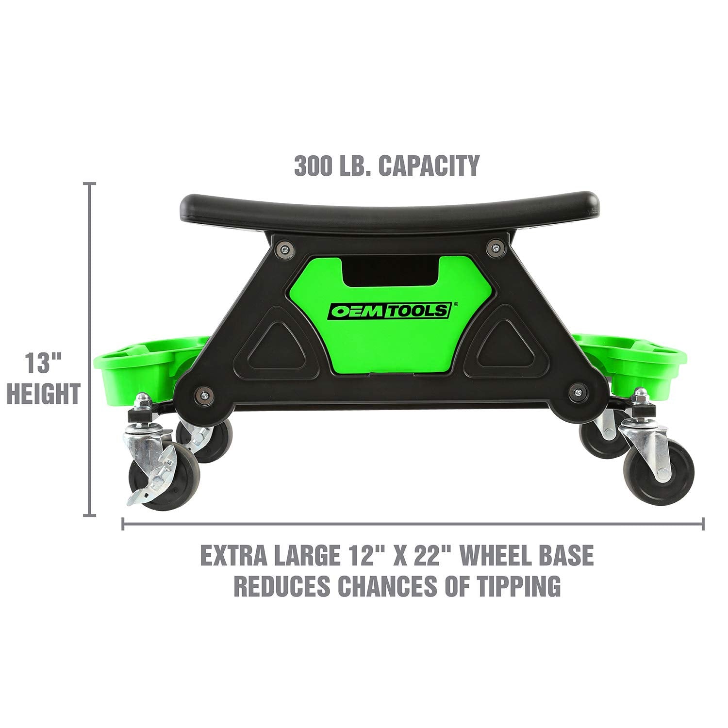 OEMTOOLS metal frame underside showing reinforced support and durability
