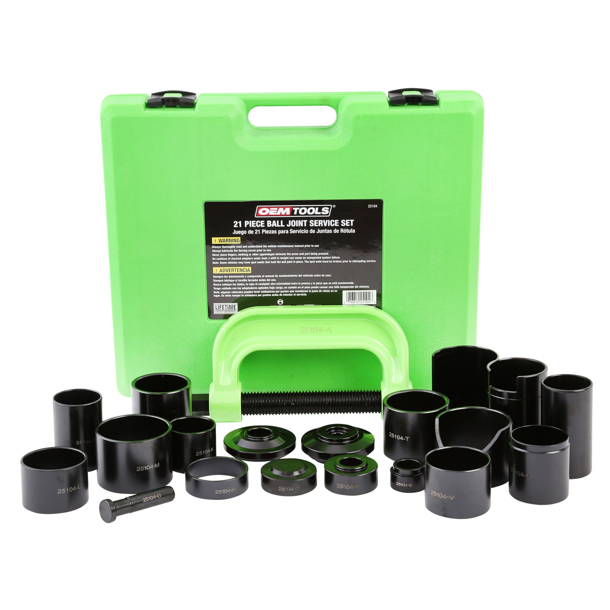 OEMTOOLS 25104 open case showing all 21 pieces for fast tool selection
