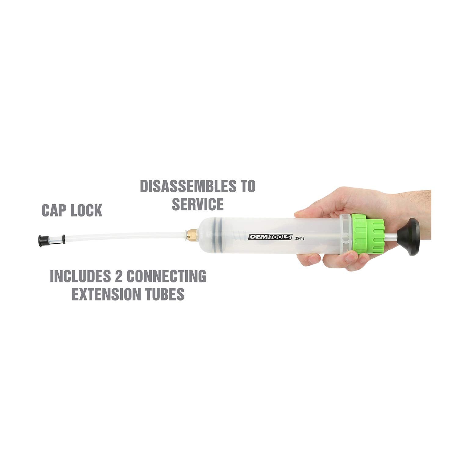 OEMTOOLS molded quarts and milliliters scales for accurate fluid readings