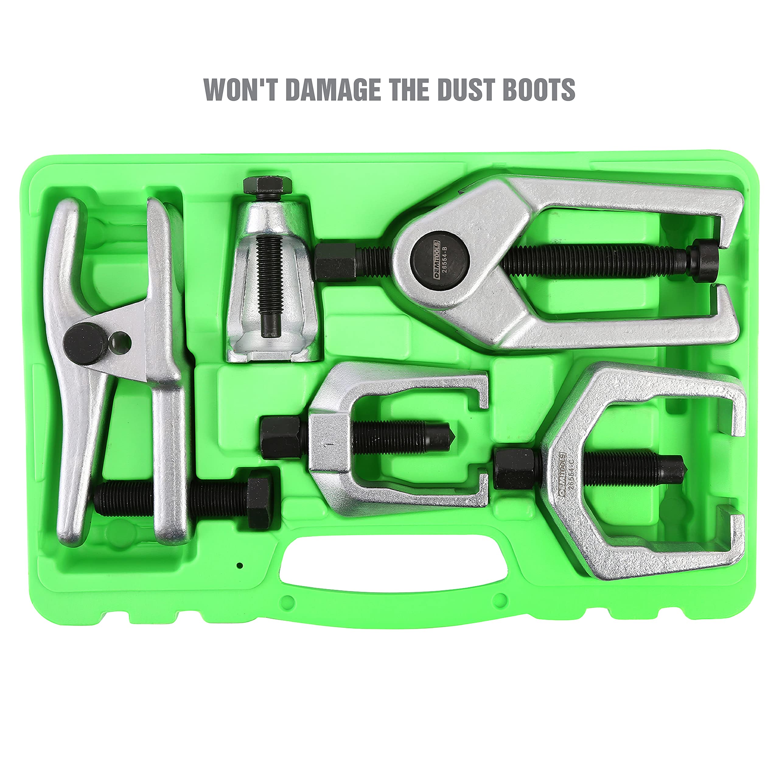 OEMTOOLS ball joint separator detail highlighting clean separation benefit