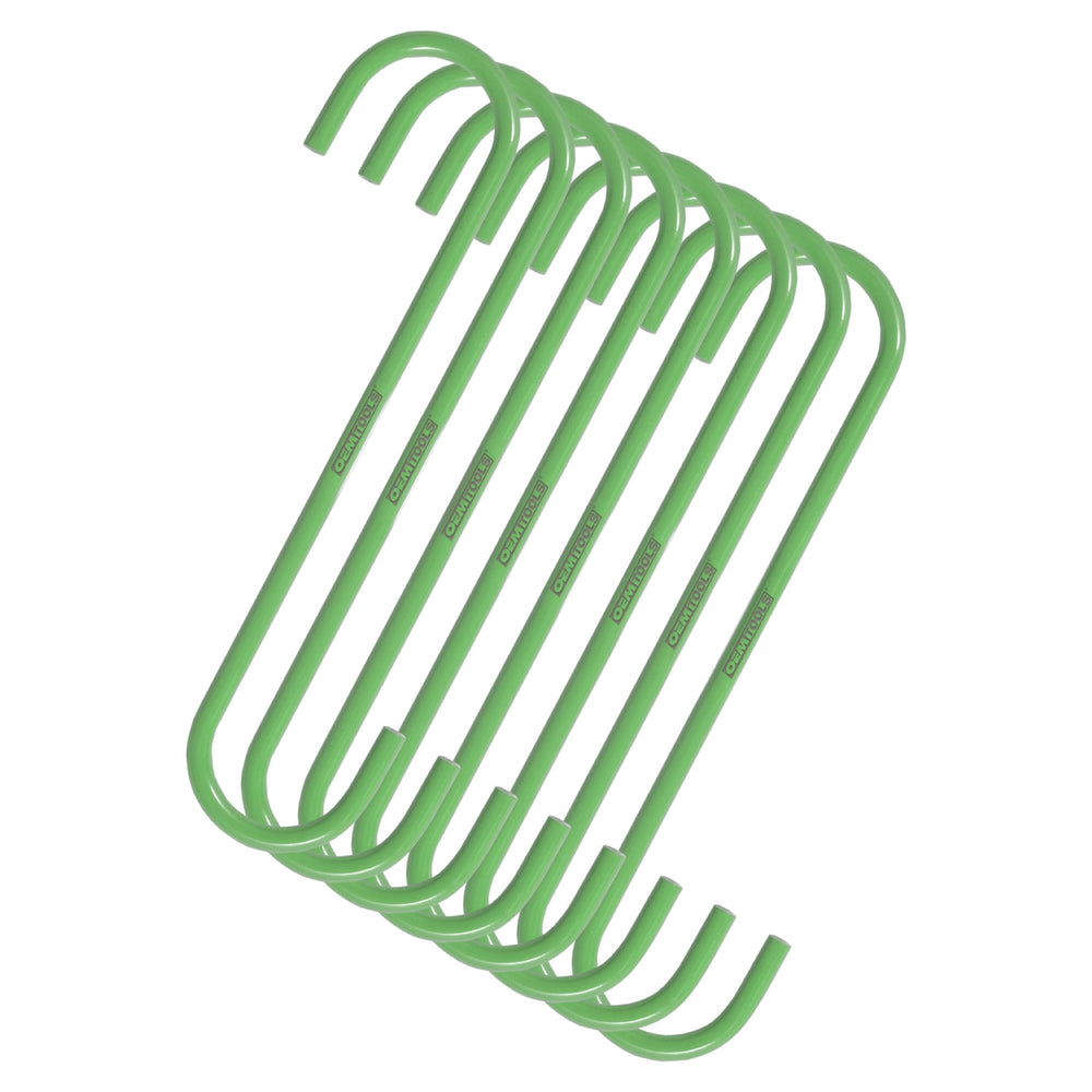OEMTOOLS front view of a green caliper hanger showing shape and coating benefit