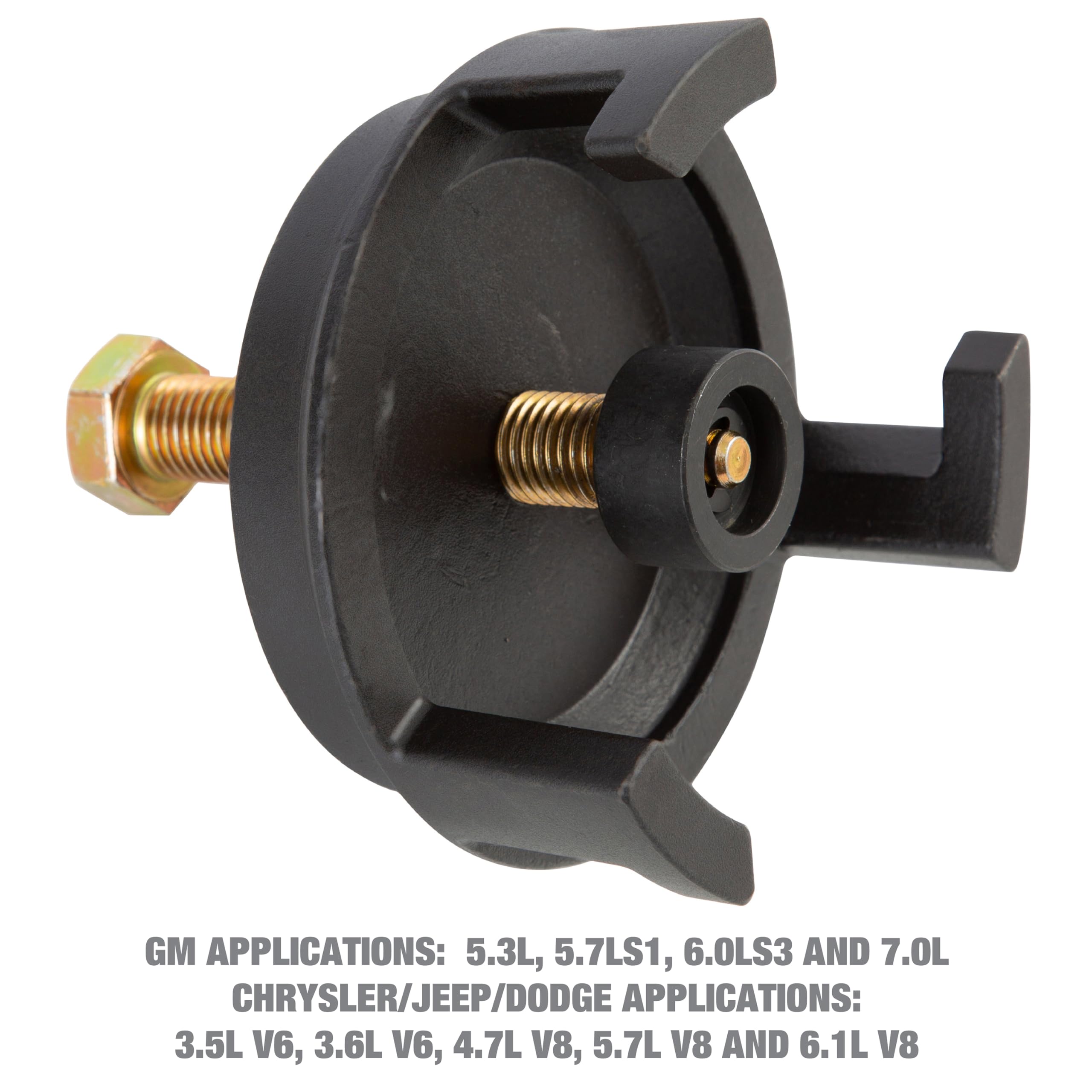OEMTOOLS center forcing screw close-up showing durable construction benefit