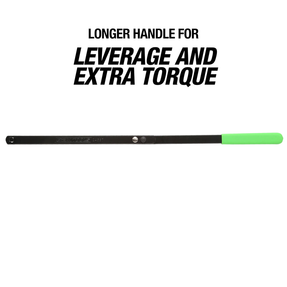 OEMTOOLS handle and shallow sockets close-up demonstrating secure grip and access benefit