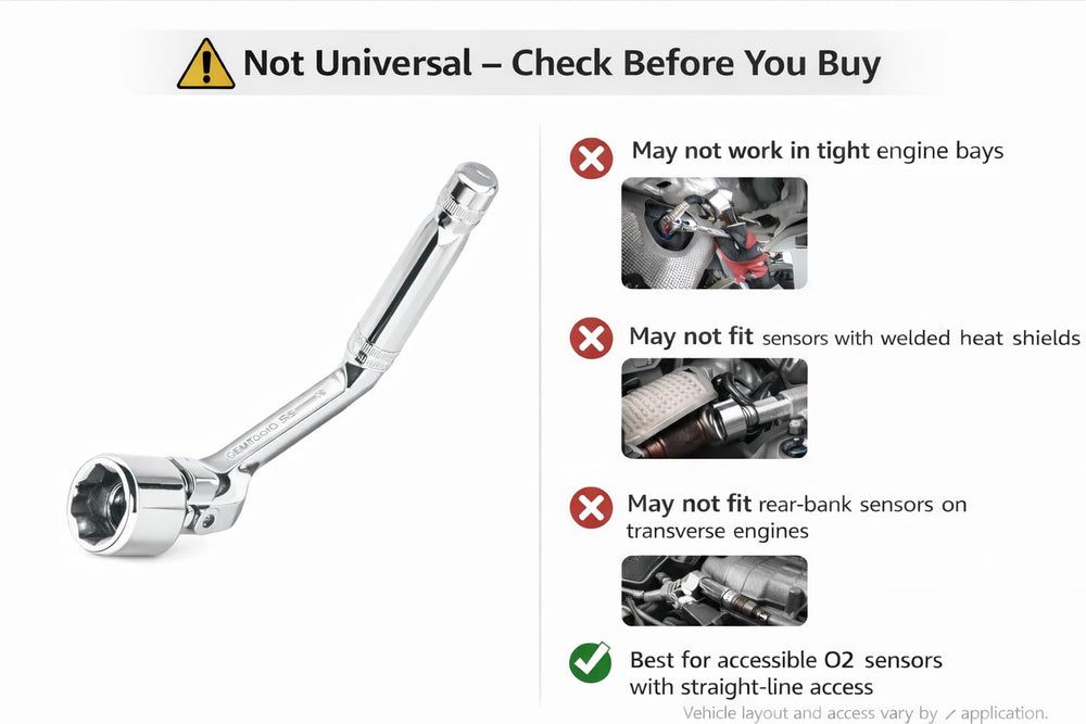 OEMTOOLS close-up of swivel head demonstrating improved access in tight spaces