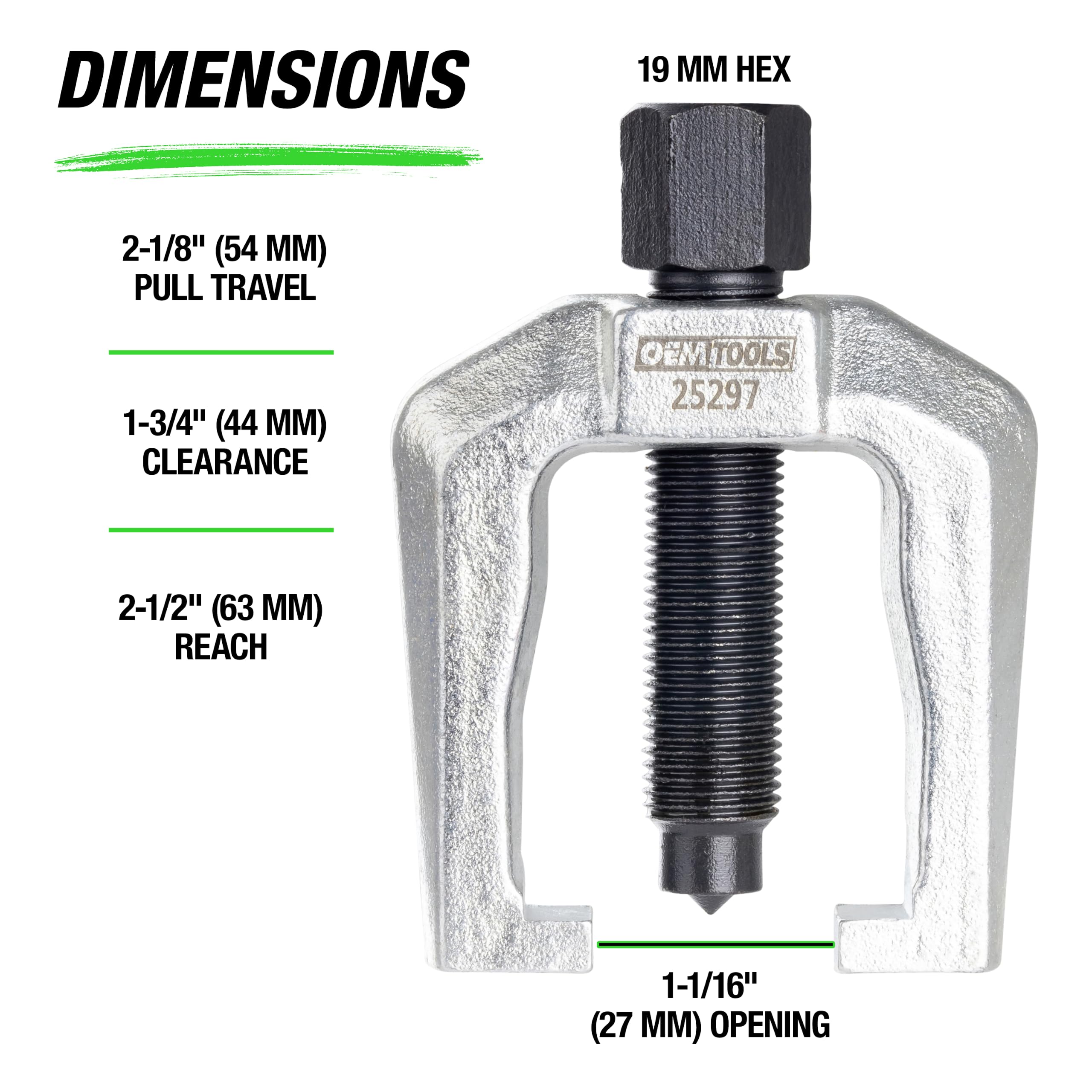 OEMTOOLS packaged puller in box, ready for professional garage storage and transport