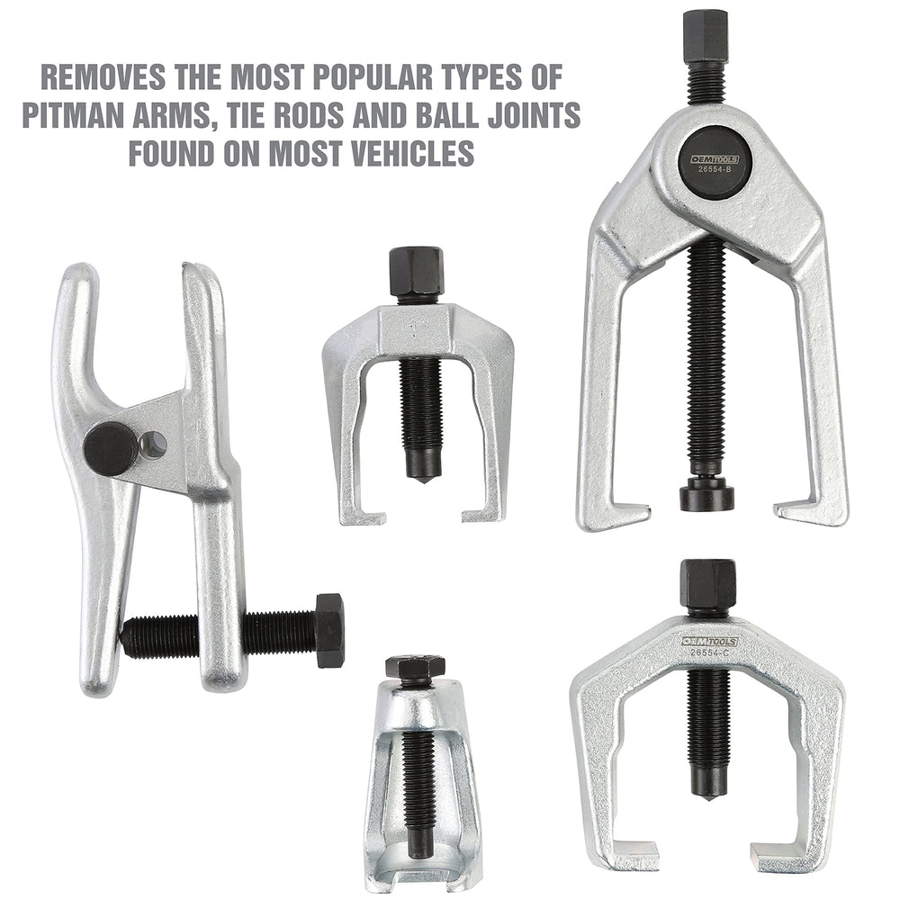 OEMTOOLS tie rod puller in use on vehicle for safe, damage-free removal