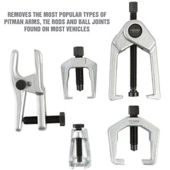 OEMTOOLS tie rod puller in use on vehicle for safe, damage-free removal
