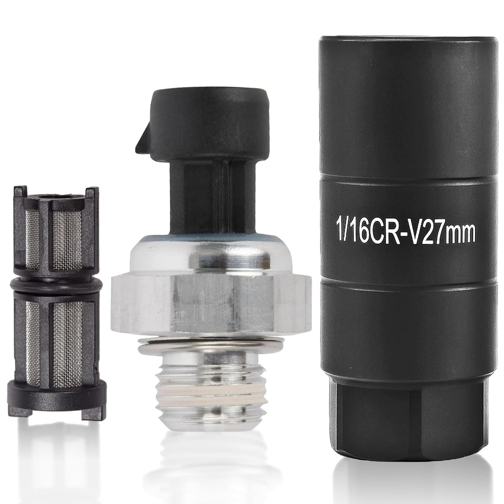 OEMUTA oil pressure sensor front view showing mounting and connector benefits