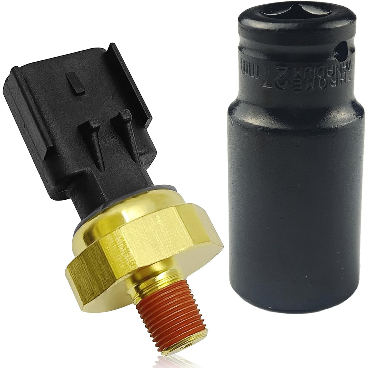 OEMUTA front view of oil pressure sensor kit showing components and labeling for quick identification