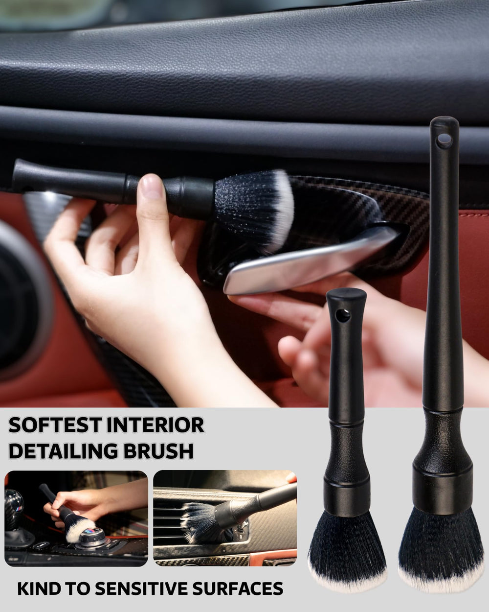 oesee detailing brushes in vent use reaching crevices without scratching