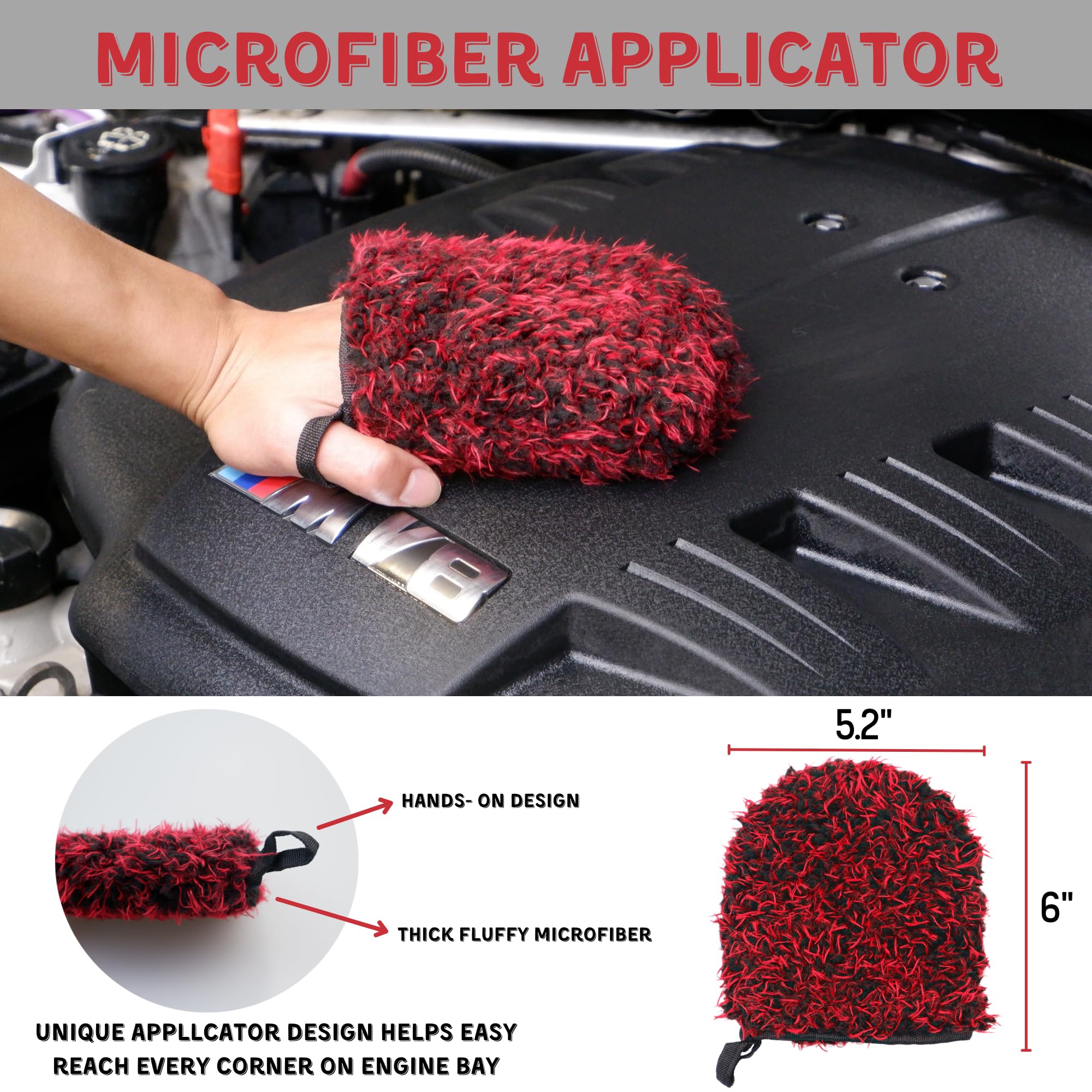 oesee finger microfiber applicator used to apply dressing precisely around fittings