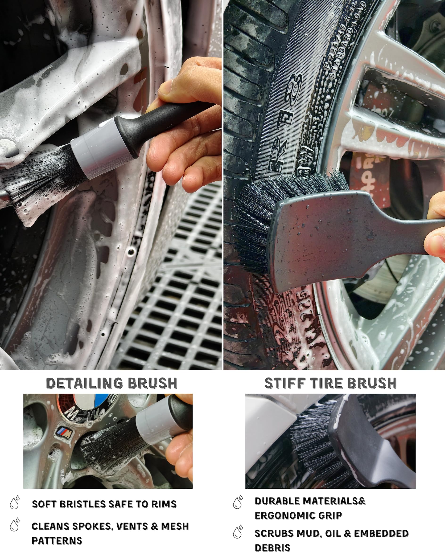 oesee microfiber towel drying polished wheel for streak-free finish