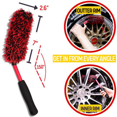 oesee wheel mitt texture detail showing plush fibers for gentle cleaning