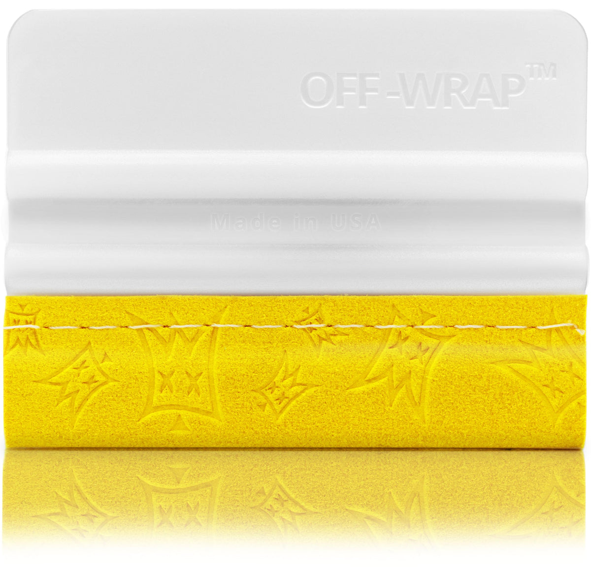 Off-Wrap firm squeegee front view showing straight edge for accurate pressure
