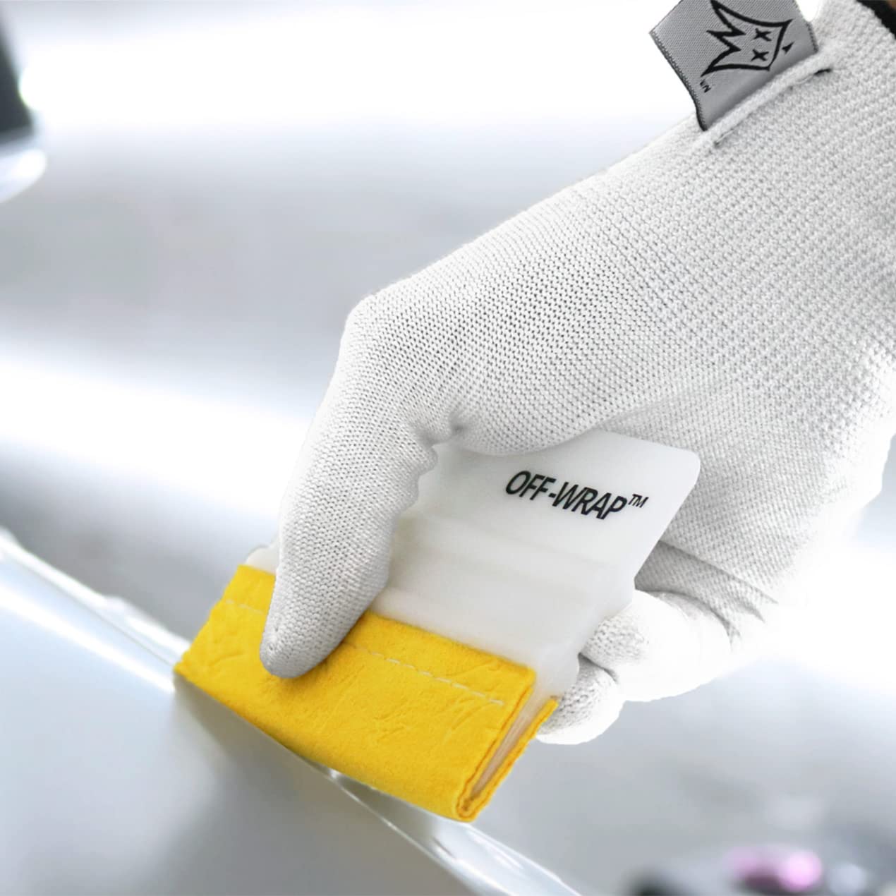 Off-Wrap firm squeegee in hand for scale showing comfortable handling