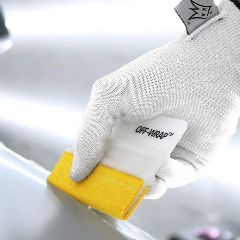 Off-Wrap firm squeegee in hand for scale showing comfortable handling
