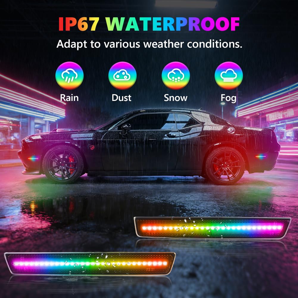 OFFKAT installed on Challenger front side showing plug-and-play ease and color option