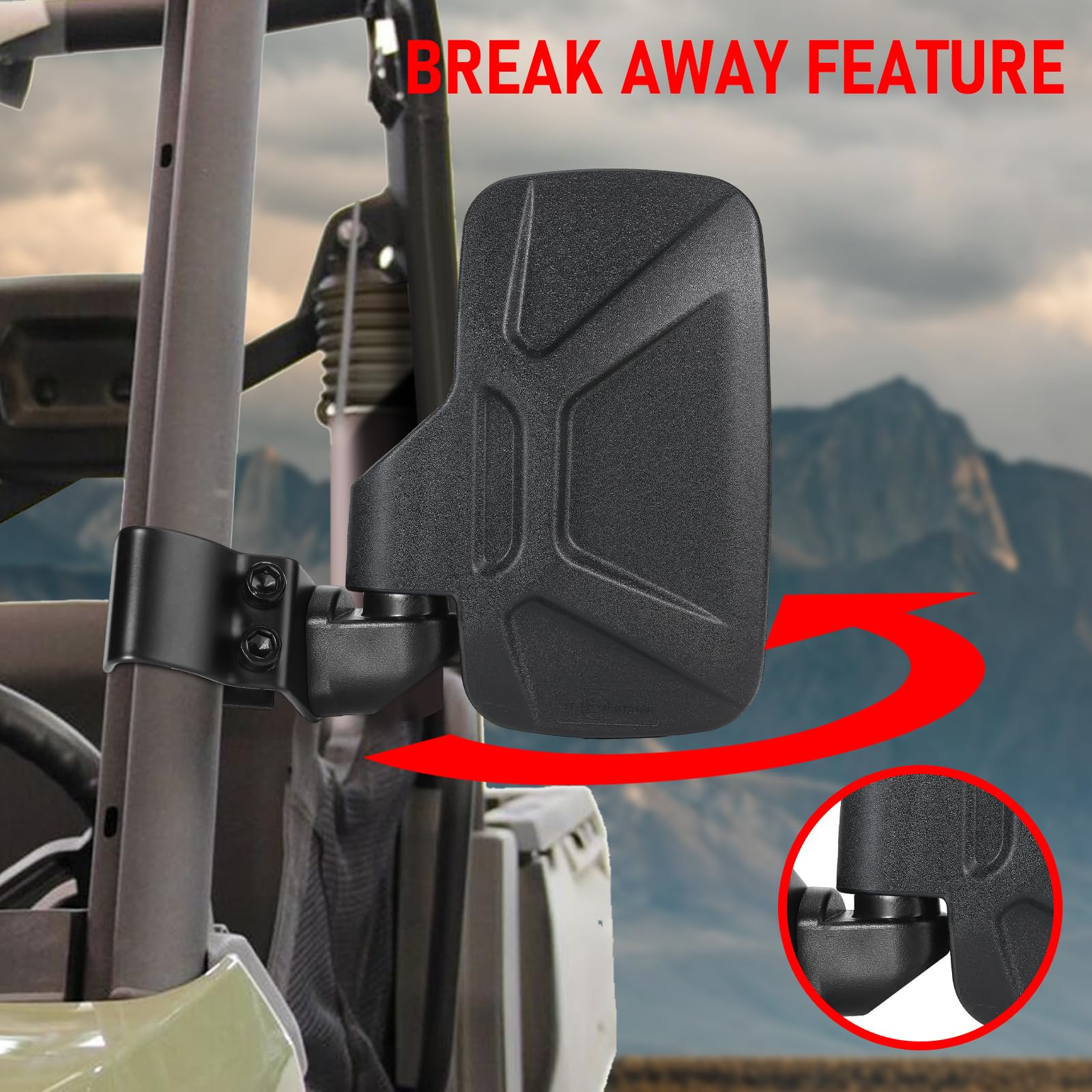 OFIG break-away hinge close-up illustrating impact protection