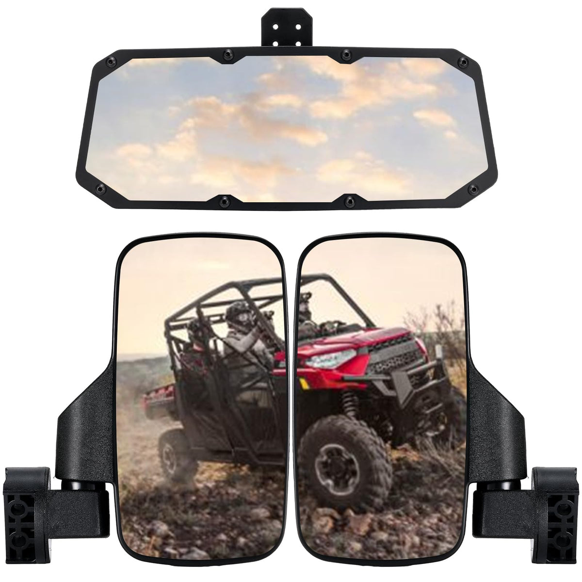 OFIG front packaging showing complete mirror set and fitment benefits