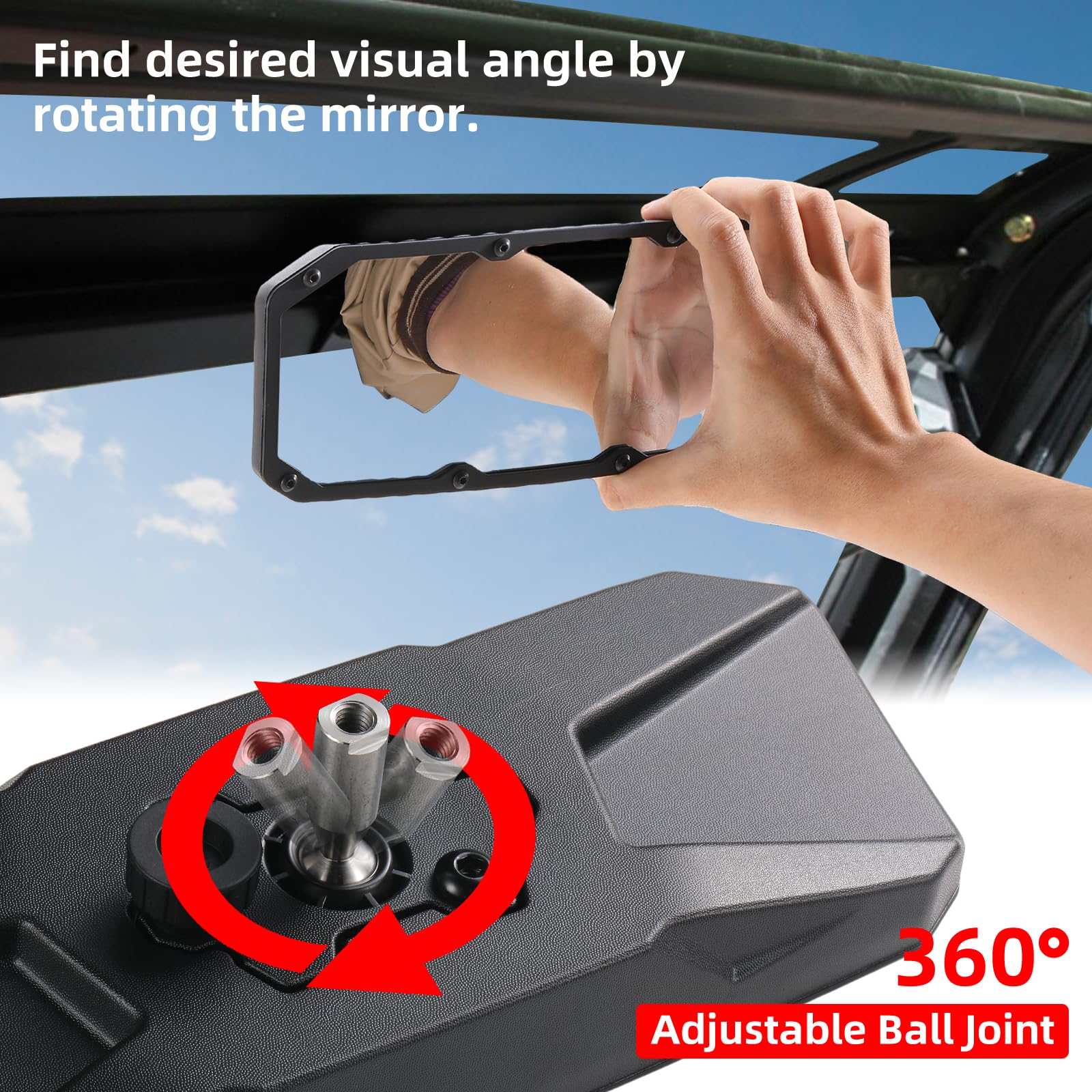 OFIG mirrors installed on Ranger showing improved driver visibility