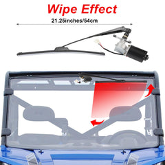 OFIG wiper arm mounted sideview demonstrating secure header-panel fitment