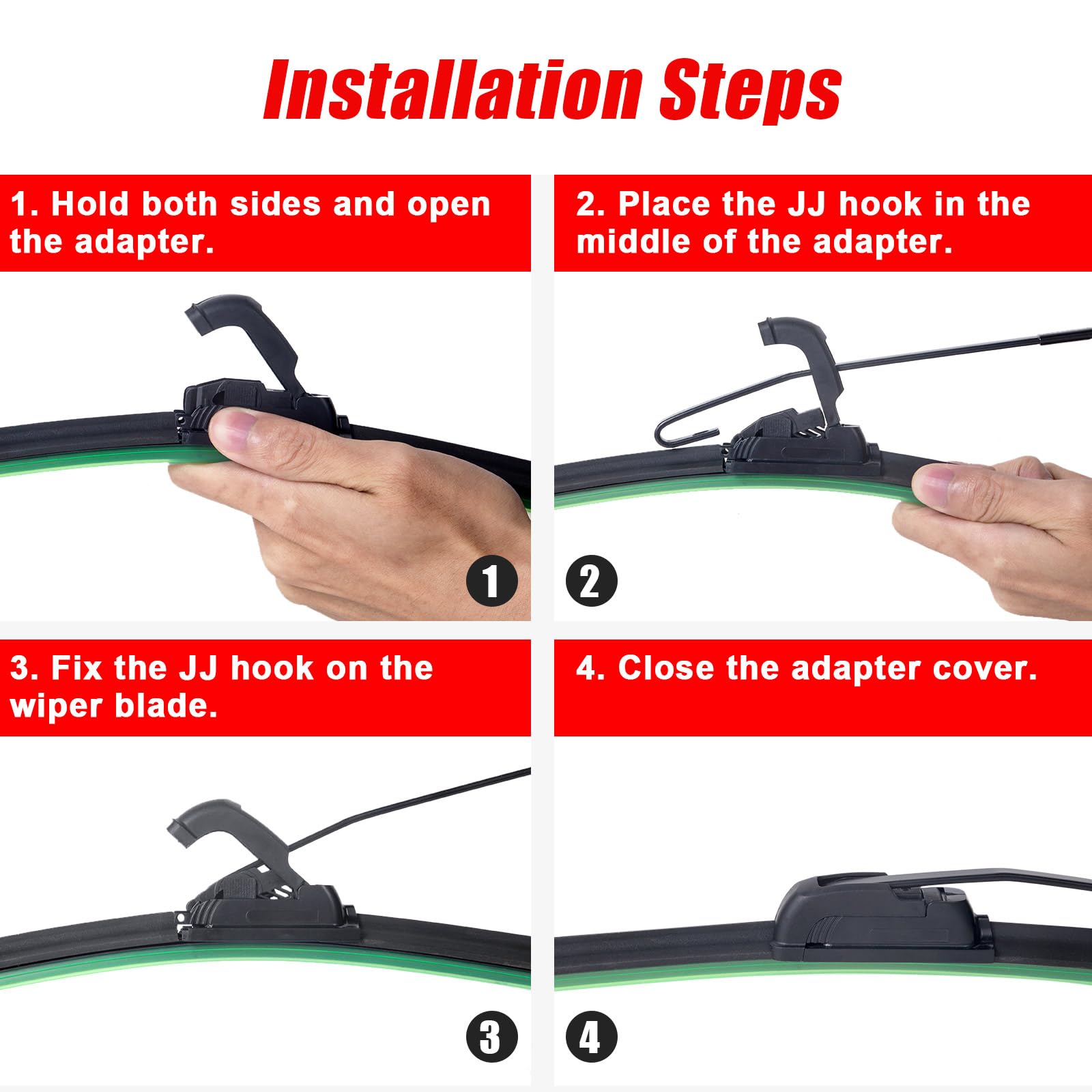 OFIG wiper next to ruler showing blade and arm length for fit confirmation