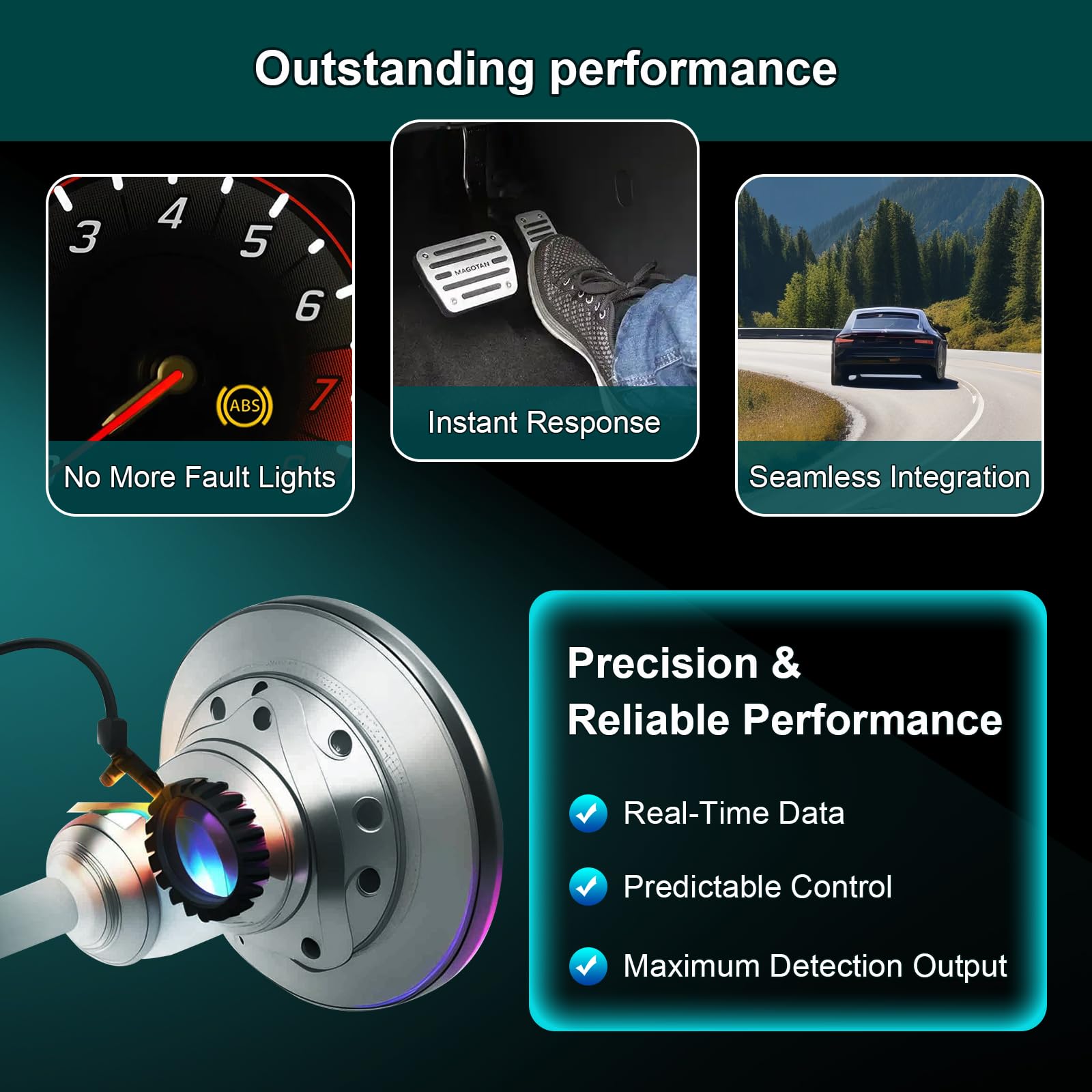 OGATOO installed sensor viewed from car side illustrating clean installation and protection