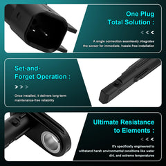 OGATOO sensor wiring showing length and clips for proper routing and secure mounting