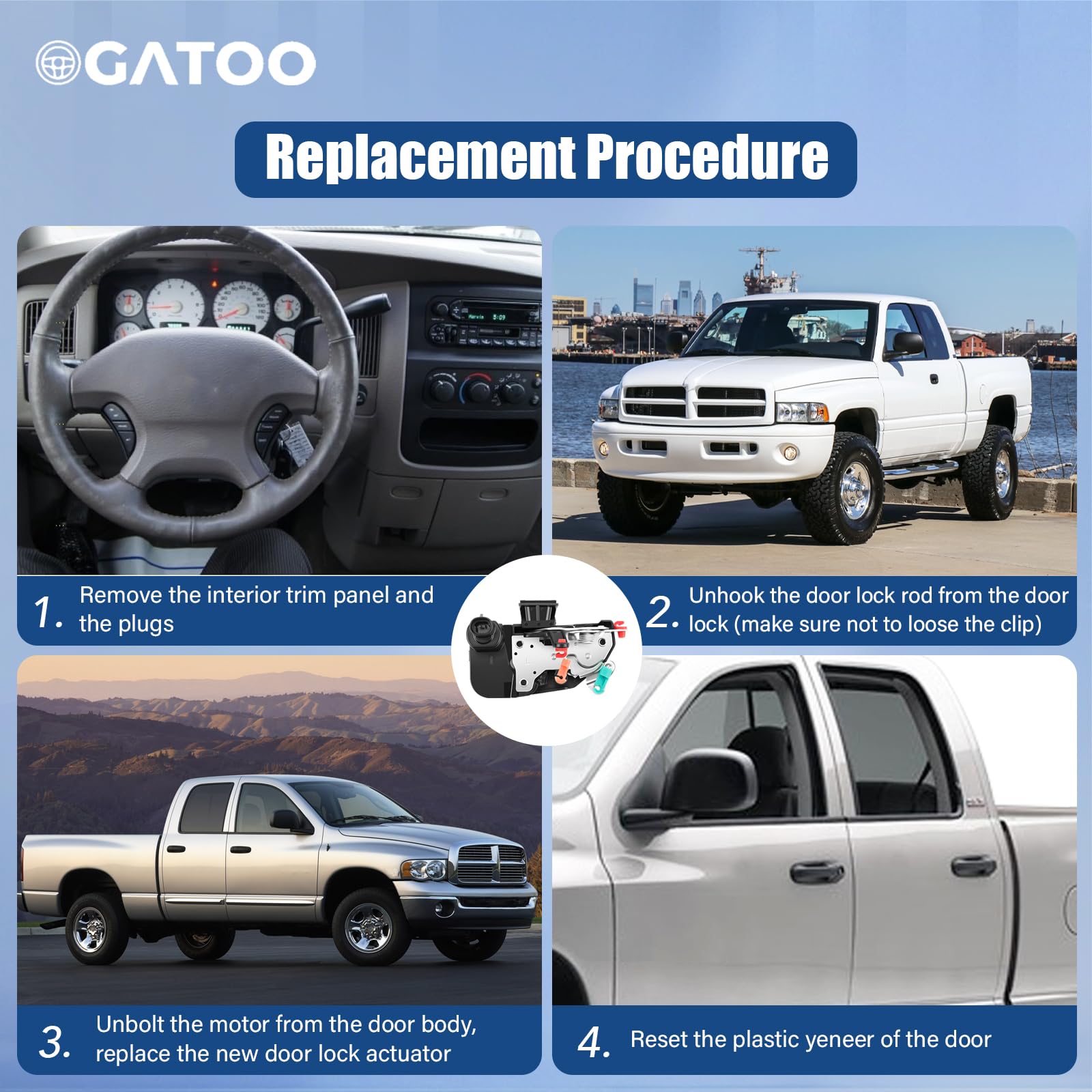 OGATOO actuator in truck door lifestyle image conveying improved security and convenience