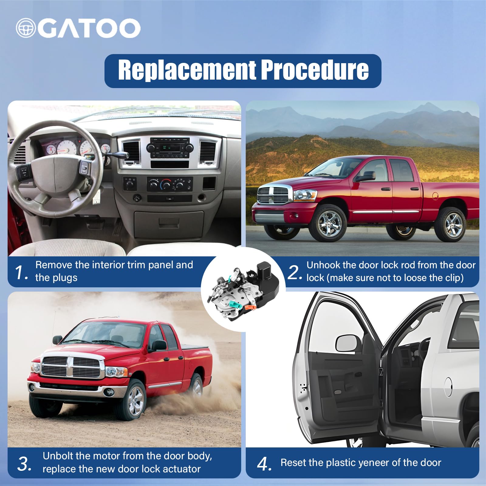 OGATOO actuator on a closed Ram truck door signaling restored security