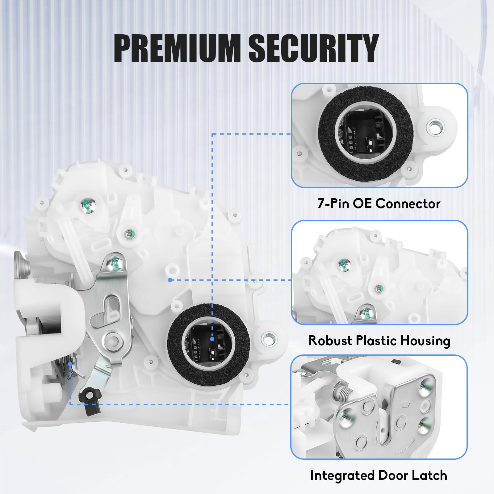 OGATOO actuator metal gear and latch closeup demonstrating durable construction