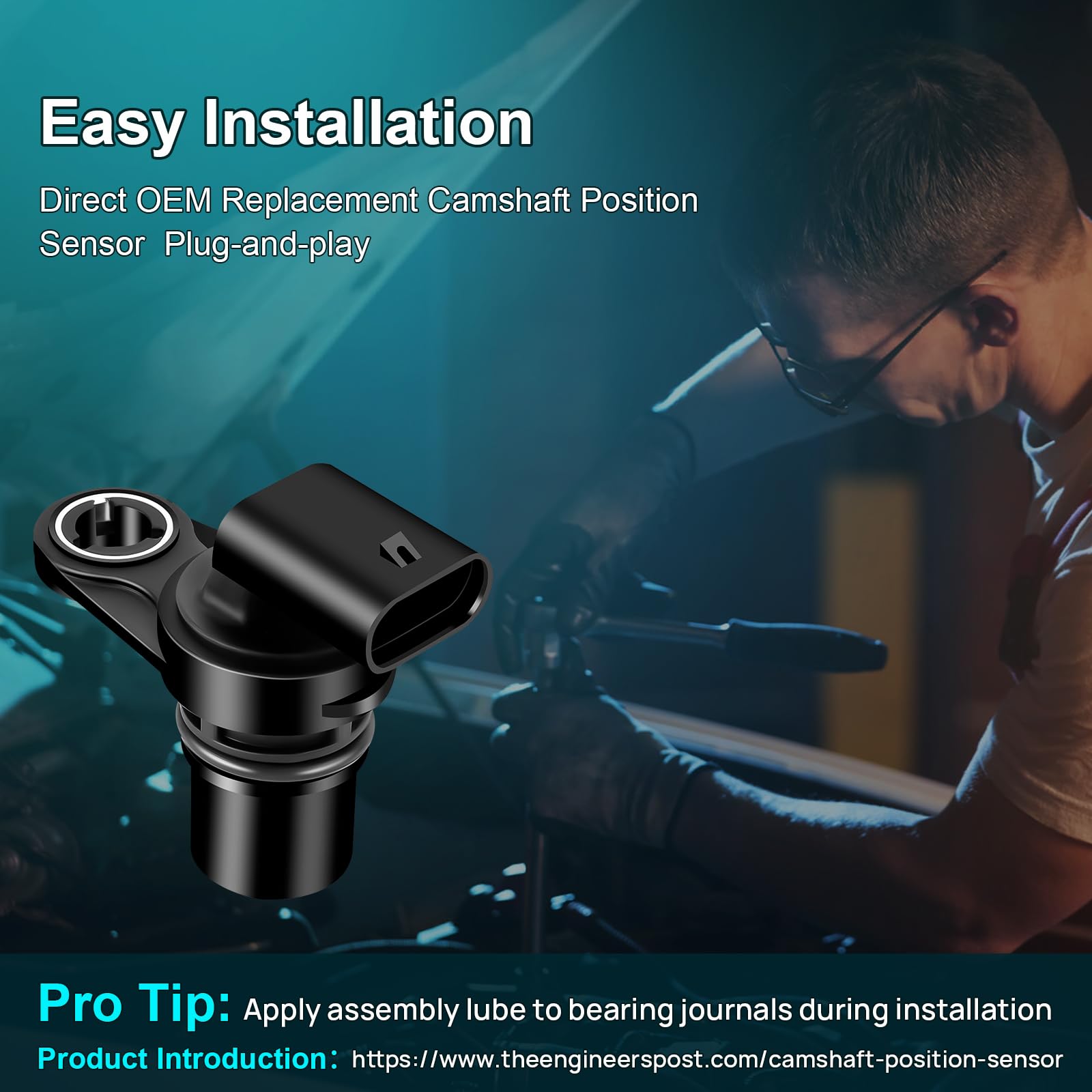 OGATOO sensor installed in engine bay demonstrating correct placement