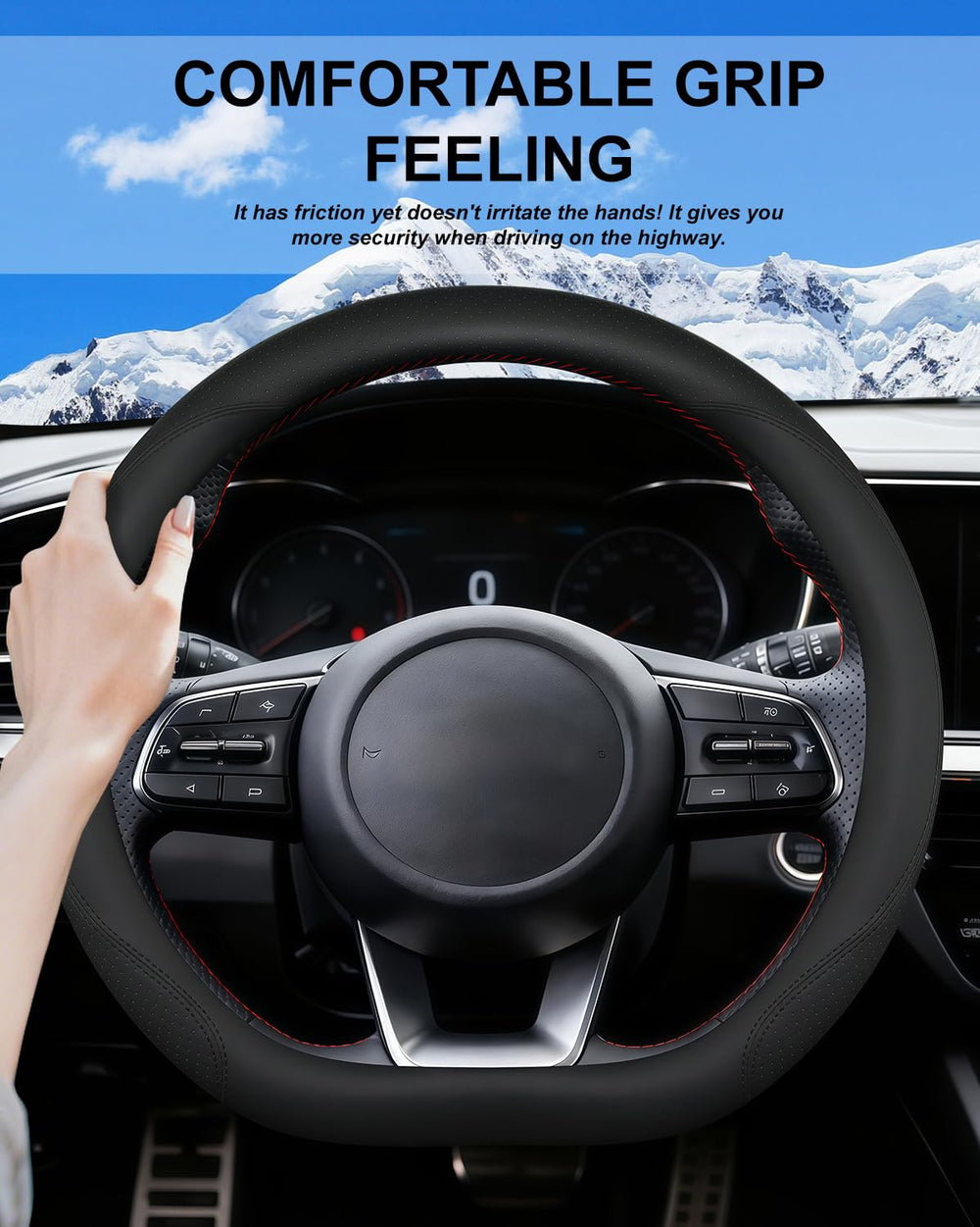 OHHMNKK installed on Kia Sportage steering wheel for better handling and comfort