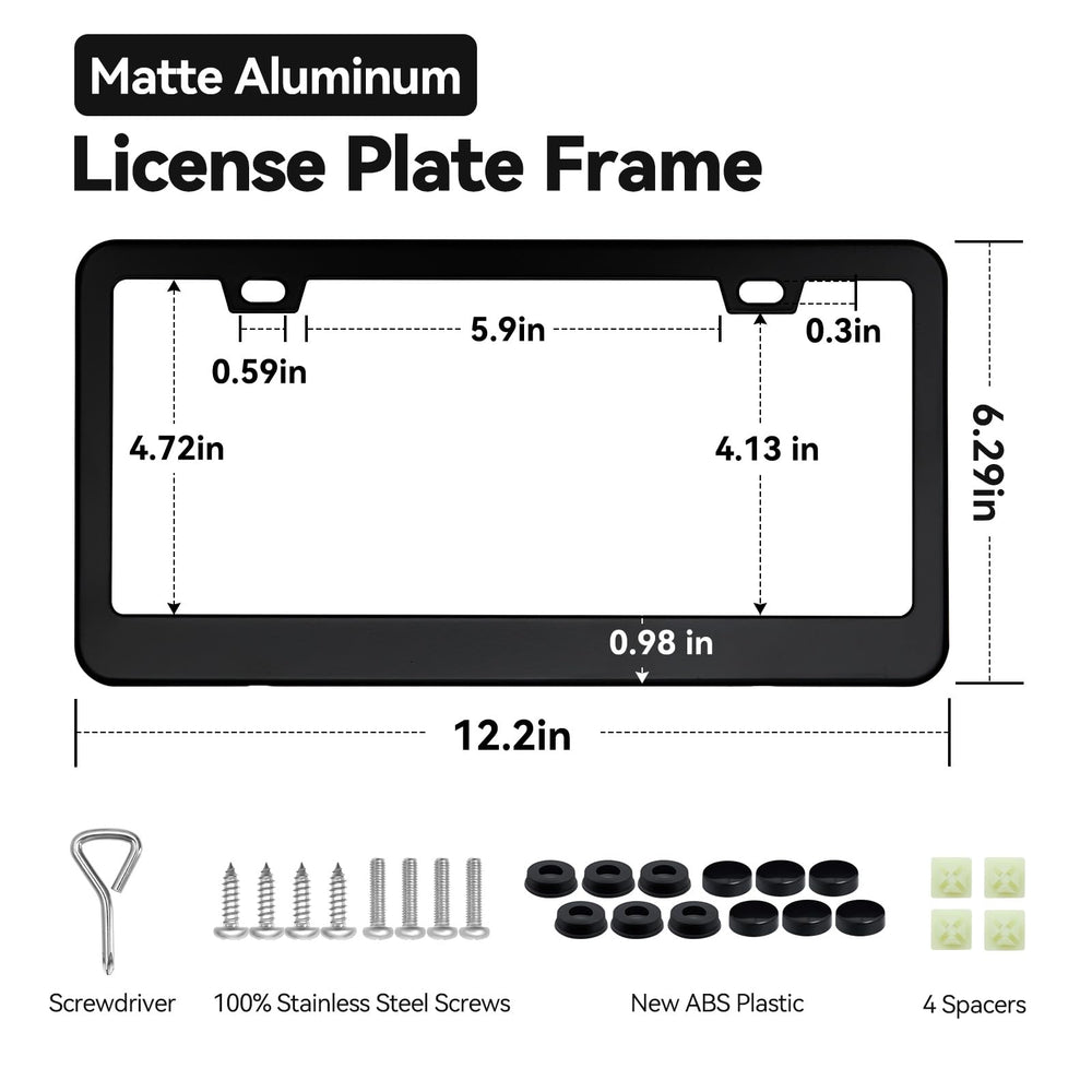 Ohuhu frame mounted on a black sedan rear demonstrating secure fit and improved look